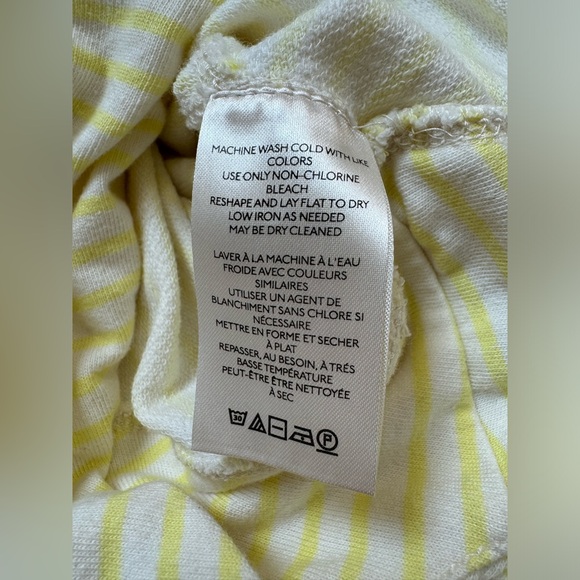 Pilcro Yellow Striped Henley Pullover Top - Picture 7 of 9